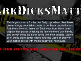 Biseksualno ženska cops sesati & jebemti criminal s velika črno kurac