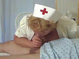 Grown nurse gives special treatment clip