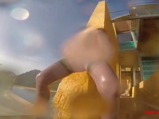 Wollüstig ripened rot xxx masturbiert außerhalb von die schwimmbad xxx video zeigt an